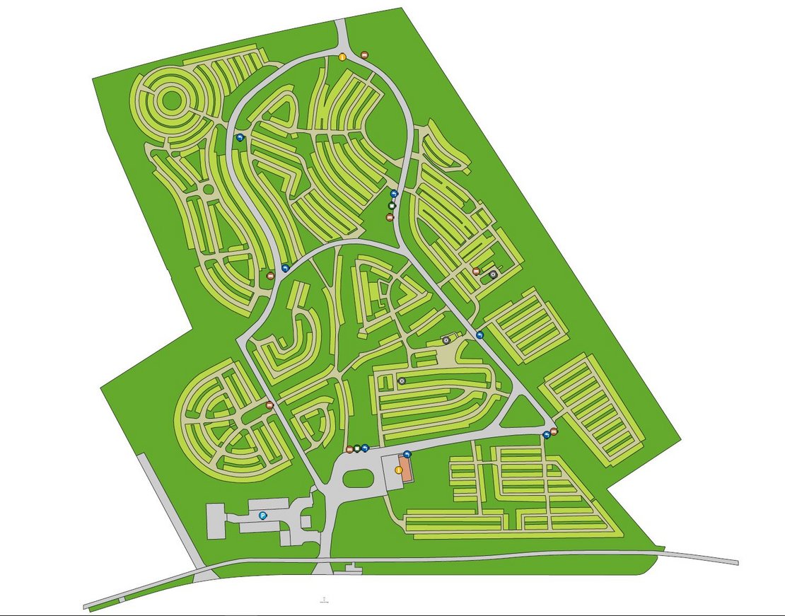 Plattegrond begraafplaats Nunspeet-Oost