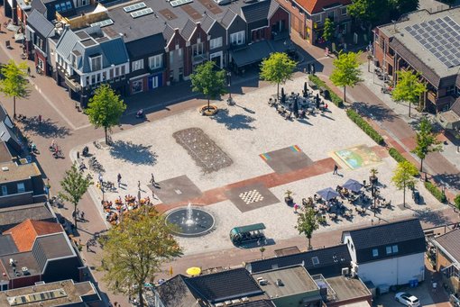 Marktplein vanuit de lucht